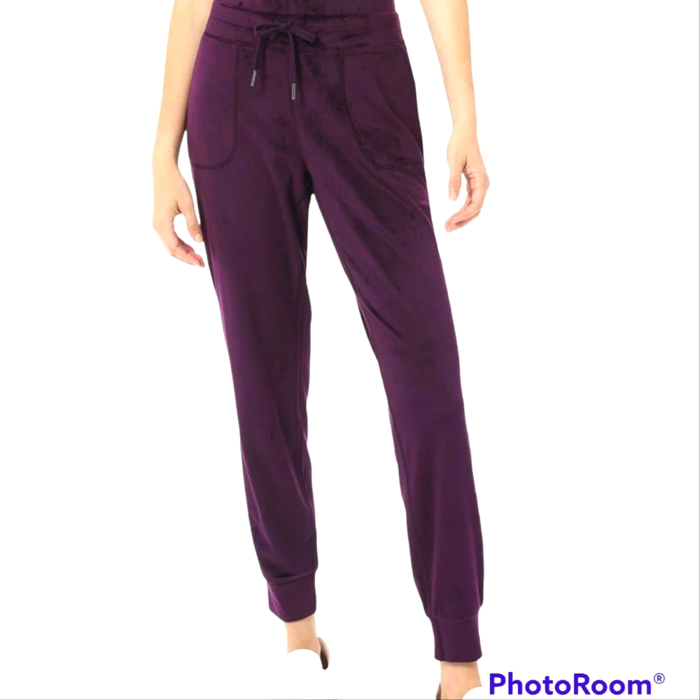 32 degres velour jogger. Deep purple
